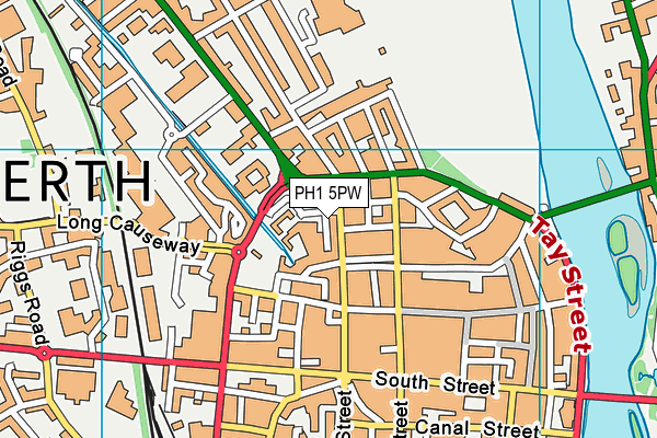 PH1 5PW map - OS VectorMap District (Ordnance Survey)