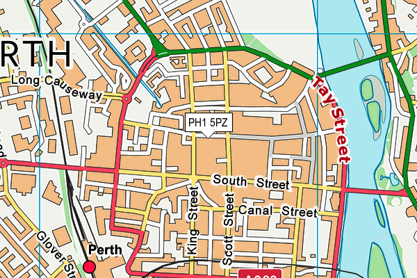PH1 5PZ map - OS VectorMap District (Ordnance Survey)
