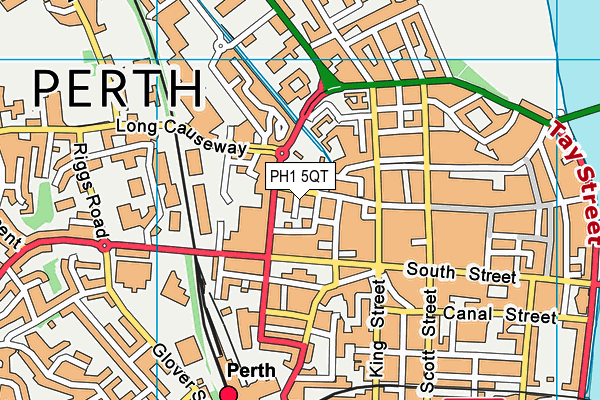 PH1 5QT map - OS VectorMap District (Ordnance Survey)