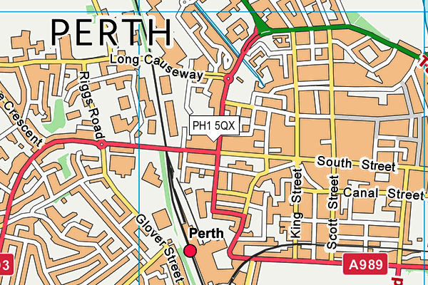 PH1 5QX map - OS VectorMap District (Ordnance Survey)