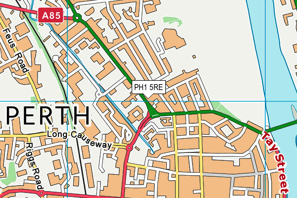 PH1 5RE map - OS VectorMap District (Ordnance Survey)