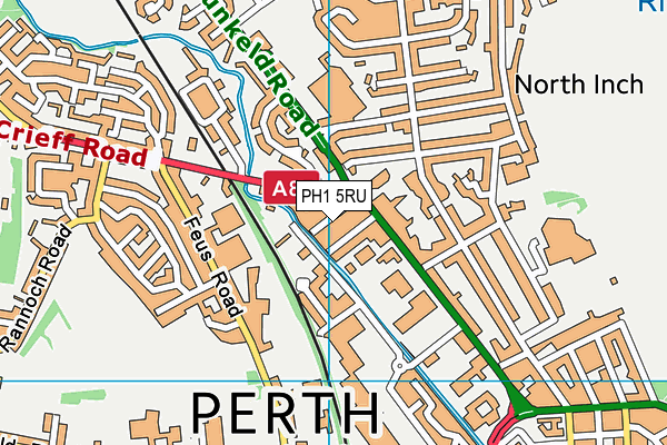 PH1 5RU map - OS VectorMap District (Ordnance Survey)