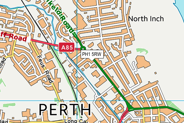 PH1 5RW map - OS VectorMap District (Ordnance Survey)