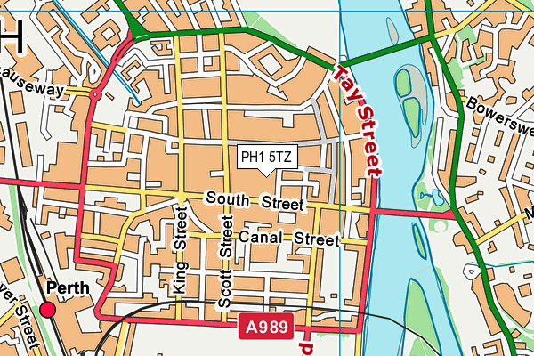PH1 5TZ map - OS VectorMap District (Ordnance Survey)