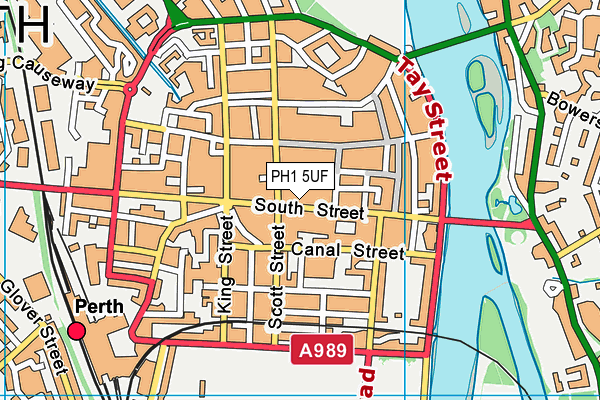 PH1 5UF map - OS VectorMap District (Ordnance Survey)