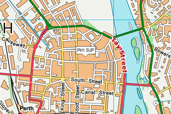 PH1 5UP map - OS VectorMap District (Ordnance Survey)
