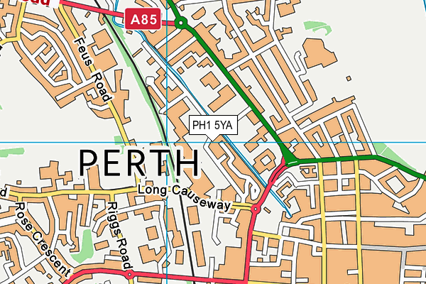 PH1 5YA map - OS VectorMap District (Ordnance Survey)