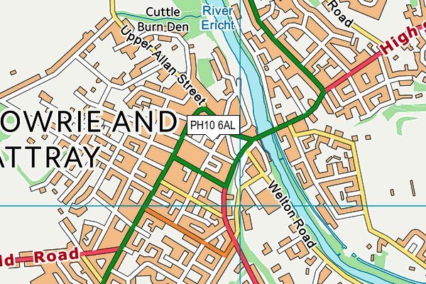 PH10 6AL map - OS VectorMap District (Ordnance Survey)