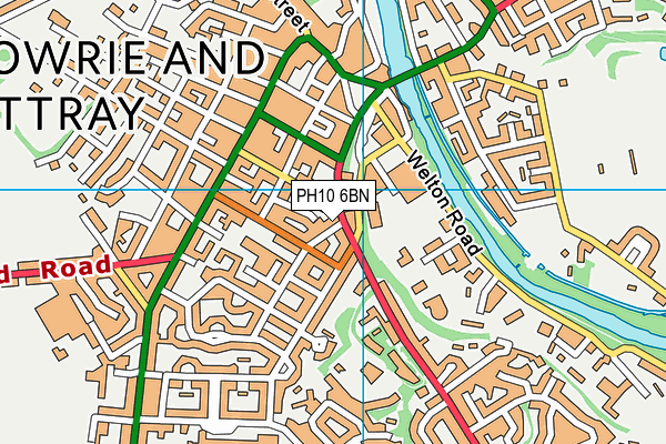 PH10 6BN map - OS VectorMap District (Ordnance Survey)
