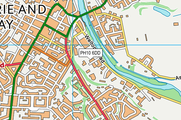 PH10 6DD map - OS VectorMap District (Ordnance Survey)