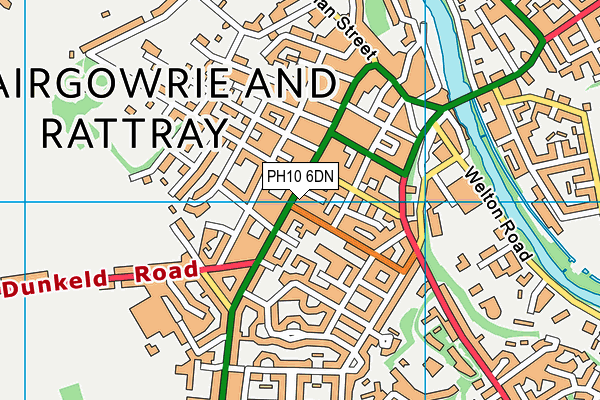 PH10 6DN map - OS VectorMap District (Ordnance Survey)