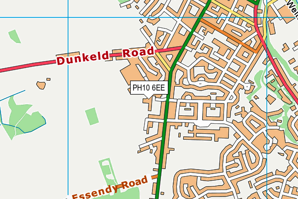 PH10 6EE map - OS VectorMap District (Ordnance Survey)