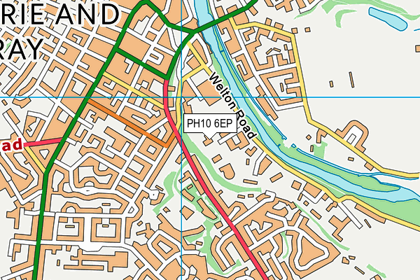 PH10 6EP map - OS VectorMap District (Ordnance Survey)
