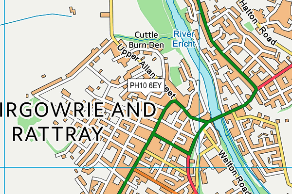 PH10 6EY map - OS VectorMap District (Ordnance Survey)