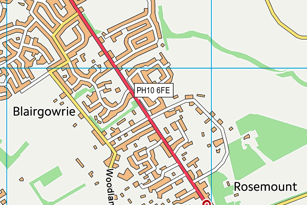 PH10 6FE map - OS VectorMap District (Ordnance Survey)