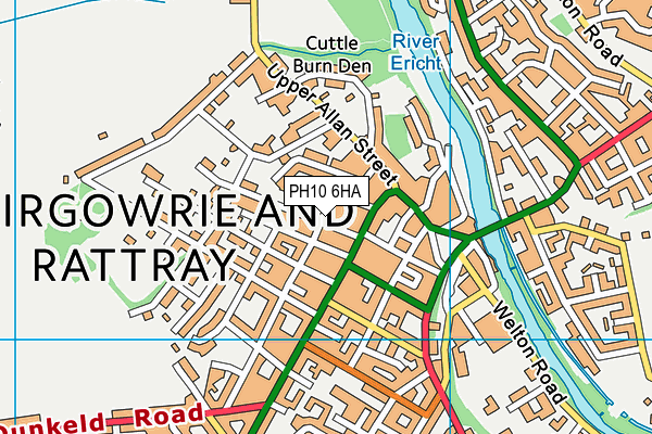 PH10 6HA map - OS VectorMap District (Ordnance Survey)