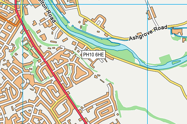 PH10 6HE map - OS VectorMap District (Ordnance Survey)
