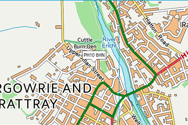 PH10 6HN map - OS VectorMap District (Ordnance Survey)