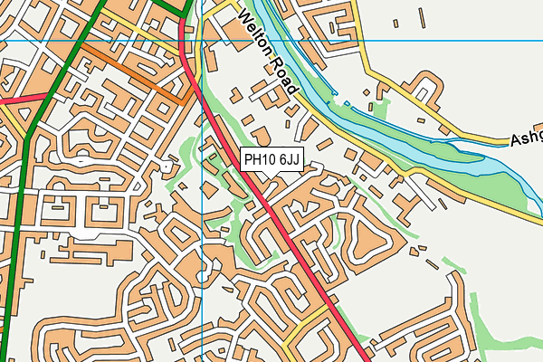 PH10 6JJ map - OS VectorMap District (Ordnance Survey)