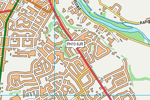 PH10 6JR map - OS VectorMap District (Ordnance Survey)