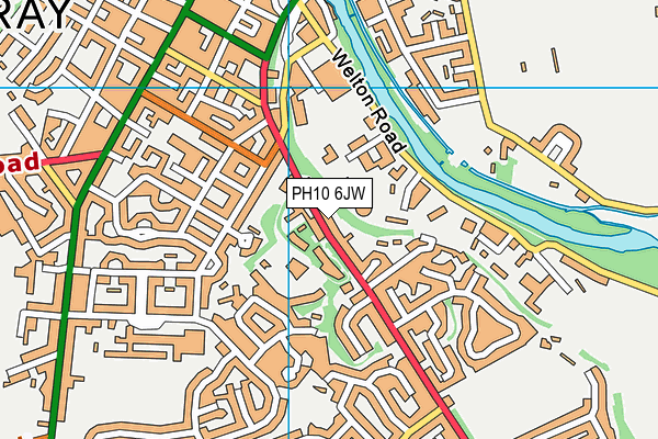 PH10 6JW map - OS VectorMap District (Ordnance Survey)