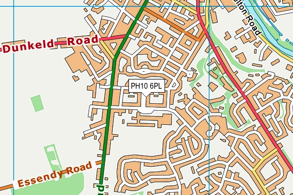 PH10 6PL map - OS VectorMap District (Ordnance Survey)