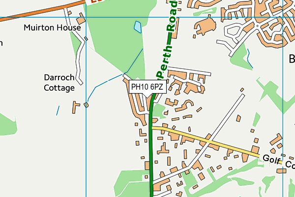 PH10 6PZ map - OS VectorMap District (Ordnance Survey)