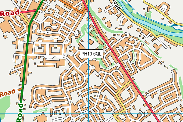 PH10 6QL map - OS VectorMap District (Ordnance Survey)