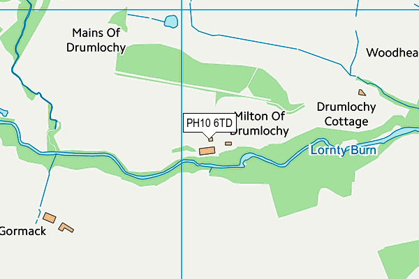 PH10 6TD map - OS VectorMap District (Ordnance Survey)