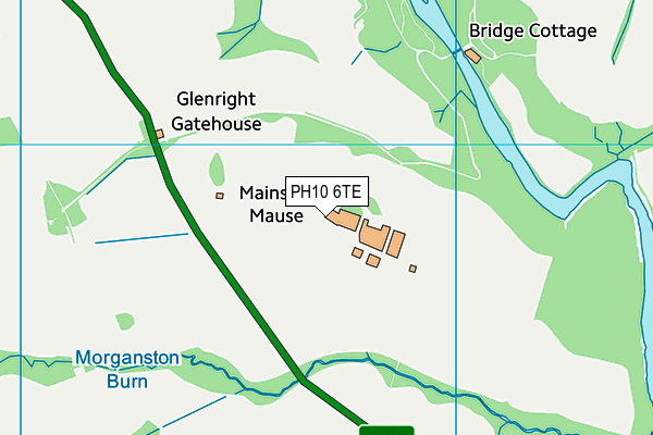 PH10 6TE map - OS VectorMap District (Ordnance Survey)