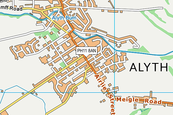 PH11 8AN map - OS VectorMap District (Ordnance Survey)
