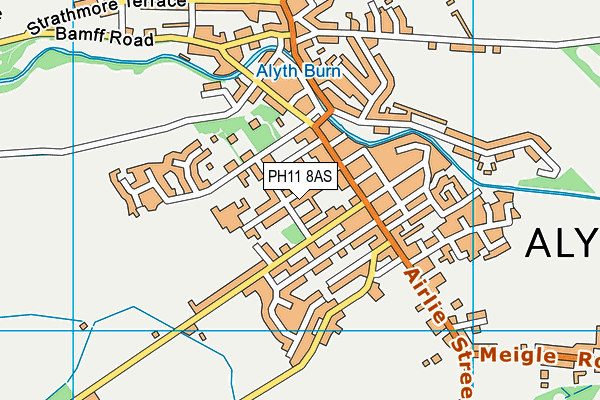 PH11 8AS map - OS VectorMap District (Ordnance Survey)