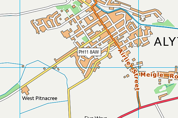 PH11 8AW map - OS VectorMap District (Ordnance Survey)