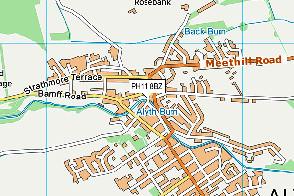 PH11 8BZ map - OS VectorMap District (Ordnance Survey)
