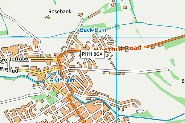 PH11 8GA map - OS VectorMap District (Ordnance Survey)