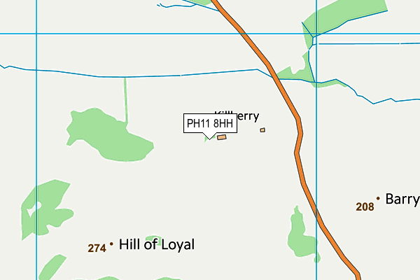 PH11 8HH map - OS VectorMap District (Ordnance Survey)