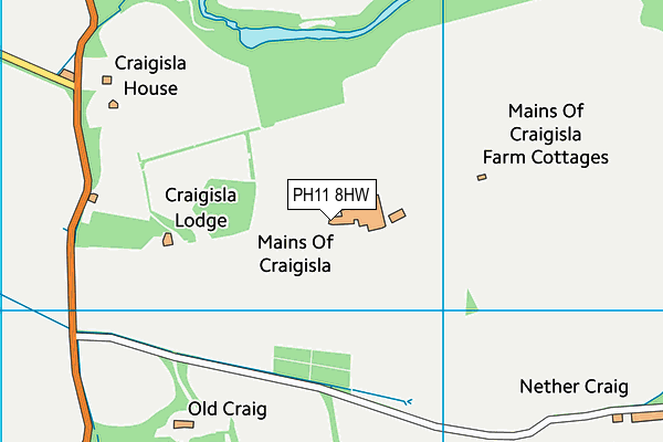 PH11 8HW map - OS VectorMap District (Ordnance Survey)