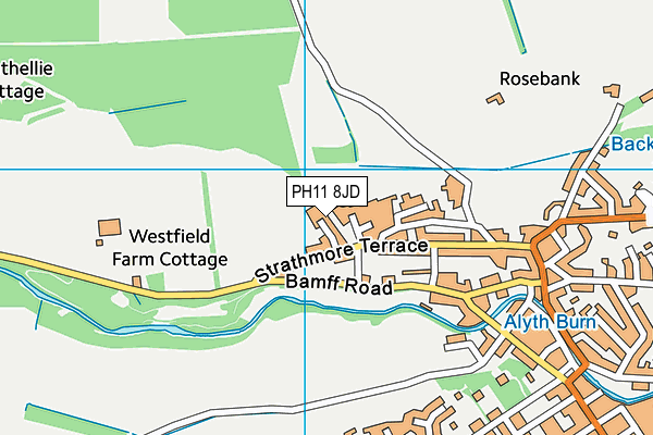 PH11 8JD map - OS VectorMap District (Ordnance Survey)