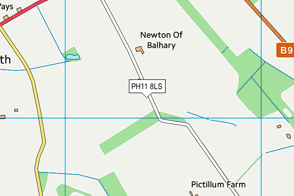 PH11 8LS map - OS VectorMap District (Ordnance Survey)