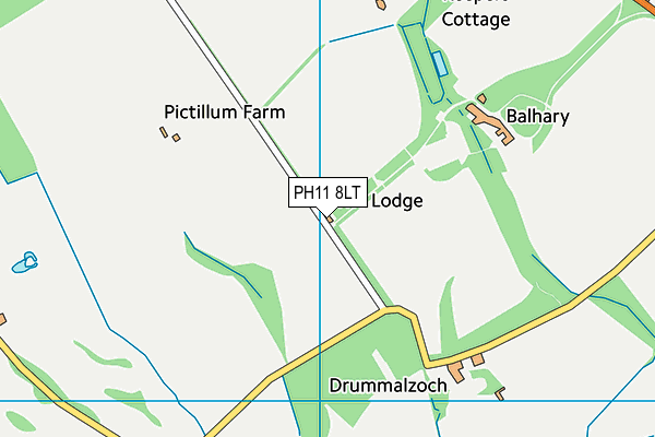 PH11 8LT map - OS VectorMap District (Ordnance Survey)