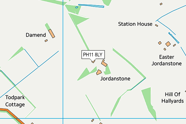 PH11 8LY map - OS VectorMap District (Ordnance Survey)