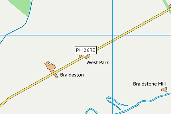 PH12 8RE map - OS VectorMap District (Ordnance Survey)