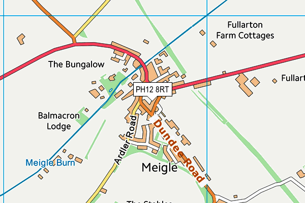 PH12 8RT map - OS VectorMap District (Ordnance Survey)