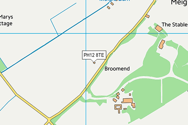 PH12 8TE map - OS VectorMap District (Ordnance Survey)