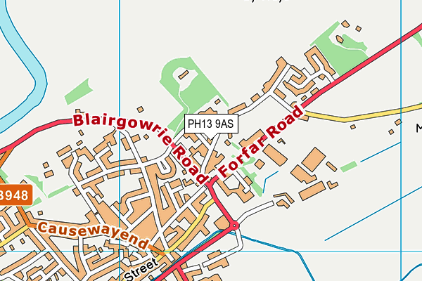 PH13 9AS map - OS VectorMap District (Ordnance Survey)