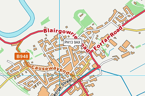 PH13 9AX map - OS VectorMap District (Ordnance Survey)