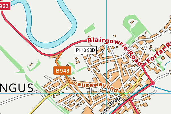 PH13 9BD map - OS VectorMap District (Ordnance Survey)