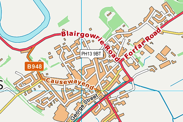 PH13 9BT map - OS VectorMap District (Ordnance Survey)