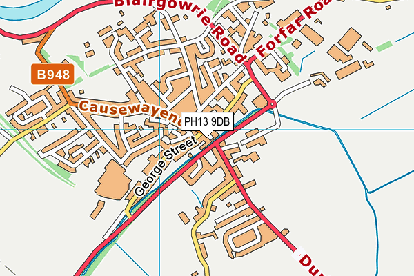 PH13 9DB map - OS VectorMap District (Ordnance Survey)