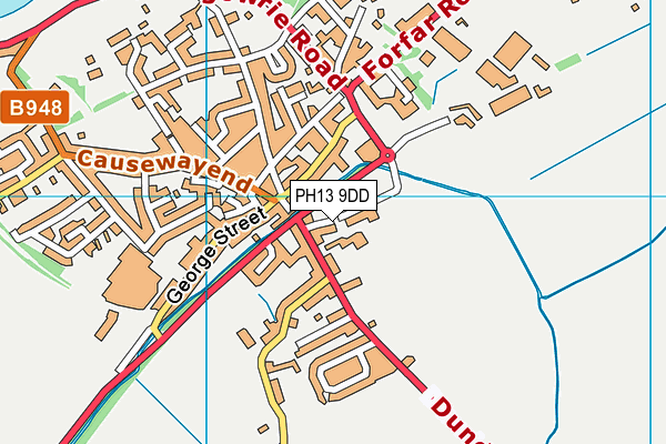 PH13 9DD map - OS VectorMap District (Ordnance Survey)